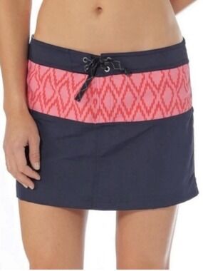 Patagonia Board Skirtie Mini Skirt Navy Pink Sz 8 Outdoors Beach